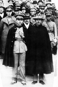 Chiang Kai-shek con líderes militares, c.1940-60 de Chinese Photographer